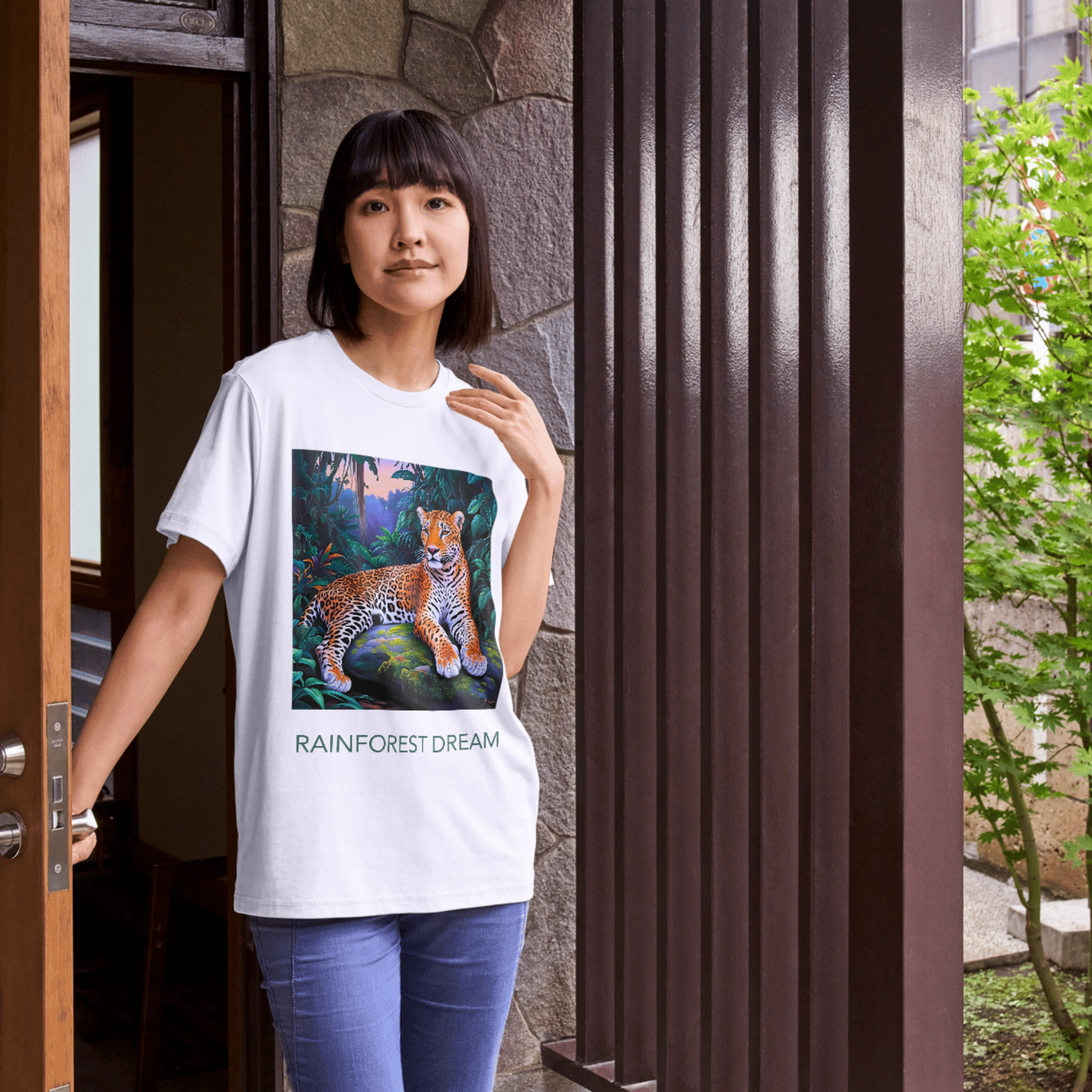Lounging Painted Jaguar Tee