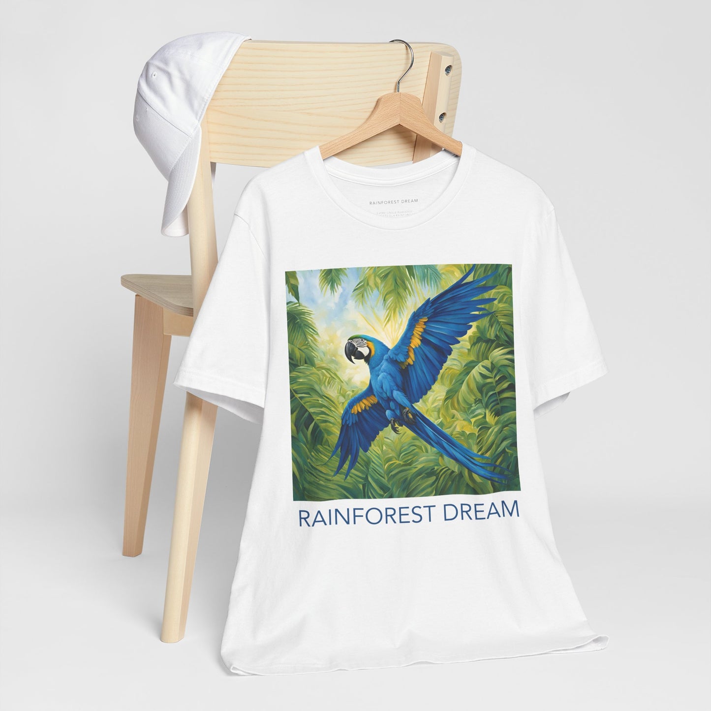 Swooping Blue Macaw Tee
