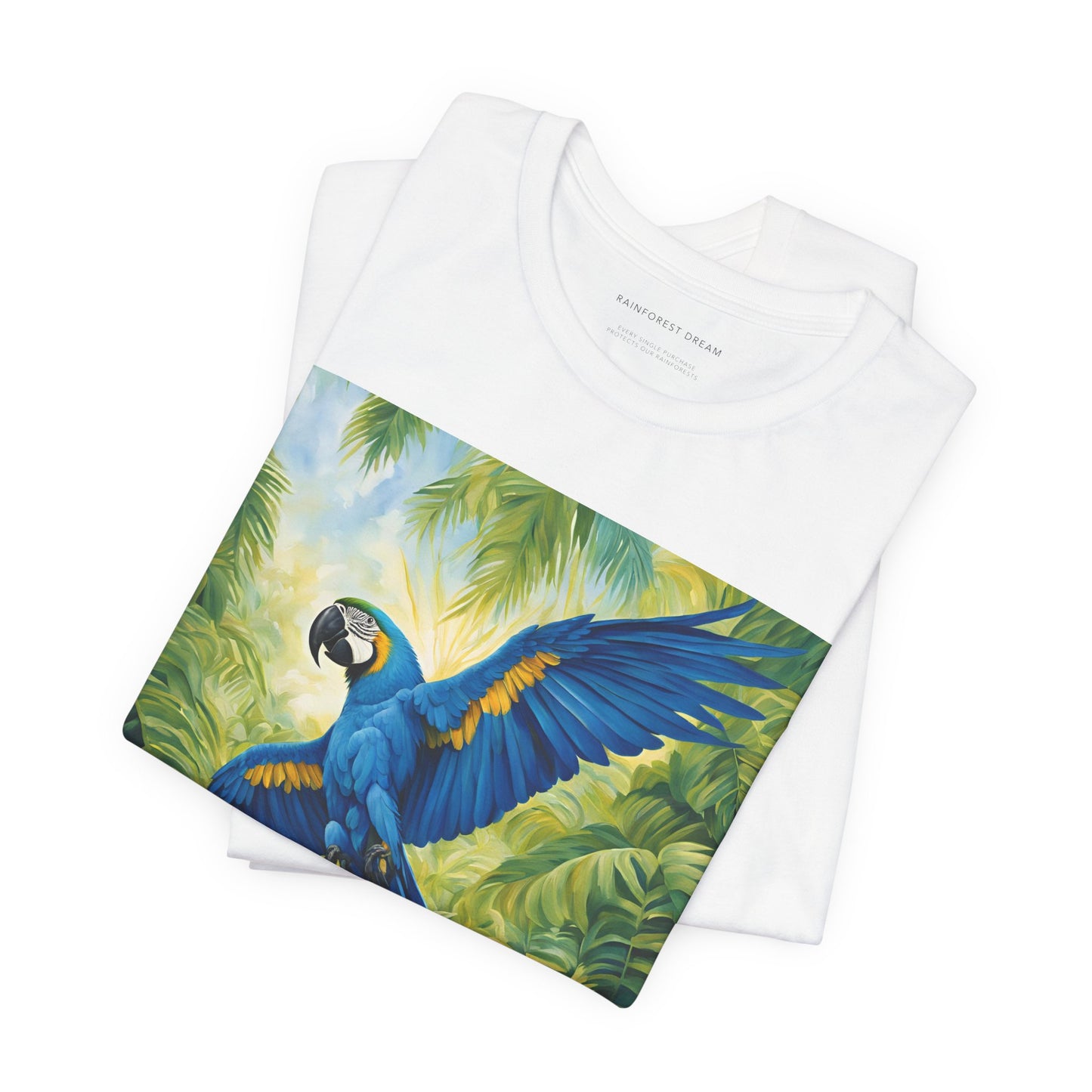 Swooping Blue Macaw Tee