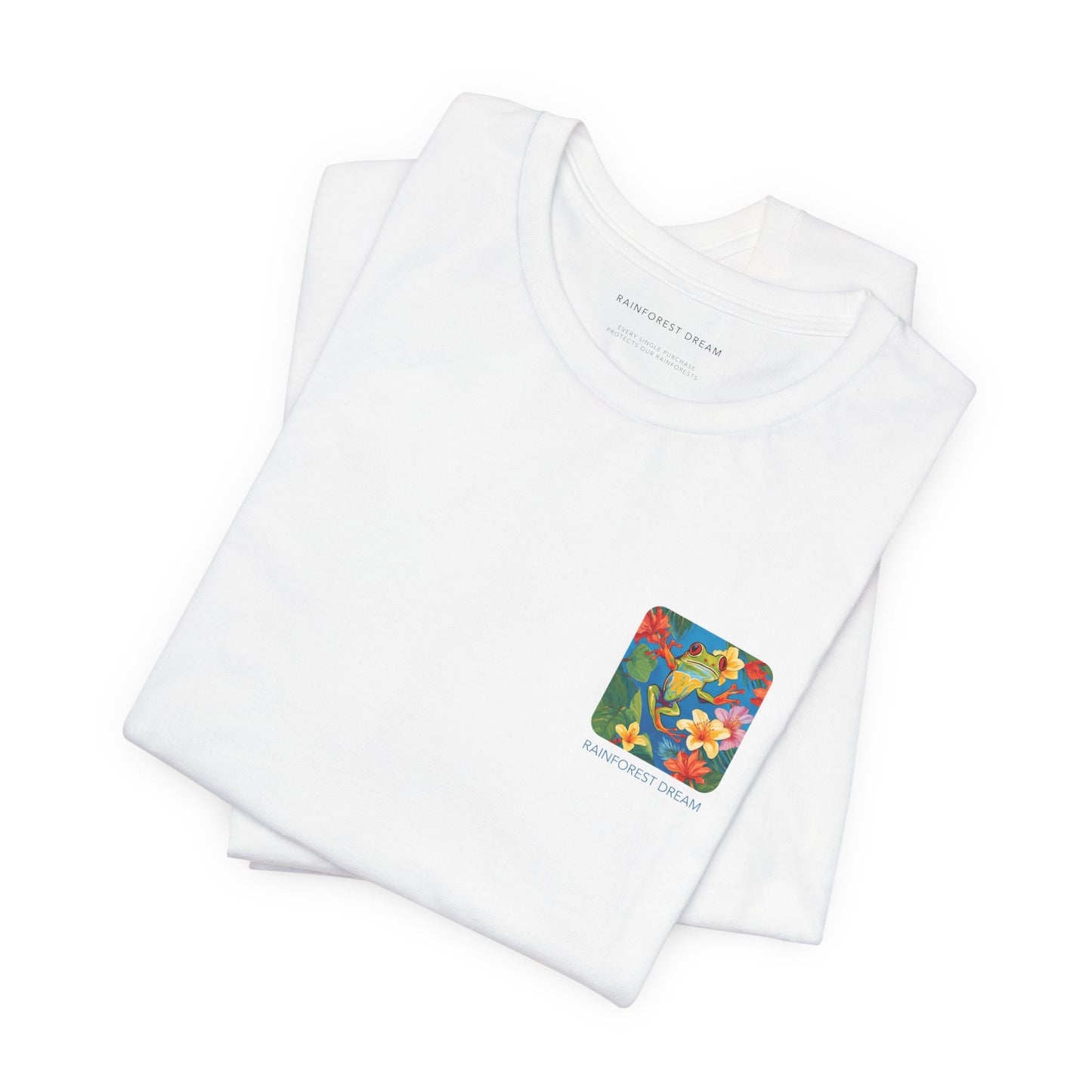 Minimal Series Floral Painted Red Eye Tree Frog Tee